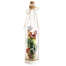 Adorno Navideño Multicolor Papá Noel Botella 7,2 x 7,2 x 32 cm de BigBuy Home, Navidad - Ref: S8807677, Precio: 9,96 €, Descu...