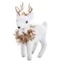 Adorno Navideño Blanco Oro Ciervo 19 x 10 x 27 cm de BigBuy Home, Navidad - Ref: S8807684, Precio: 18,26 €, Descuento: %