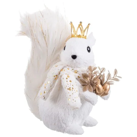 Christmas bauble White Gold Squirrel 22 x 11 x 23 cm by BigBuy Home, Christmas - Ref: S8807686, Price: 20,09 €, Discount: %