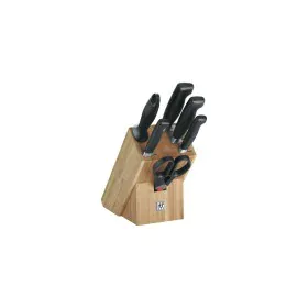 Ensemble de couteaux de cuisine et support Zwilling 35068-002-0 Noir Acier Bambou Acier inoxydable Plastique 7 Pièces de Zwil...