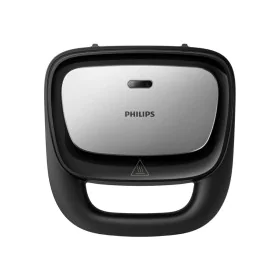 Machine à sandwich Philips HD2350/80 Noir Argenté 750 W de Philips, Appareils à sandwich et presses à panini - Réf : S9110891...