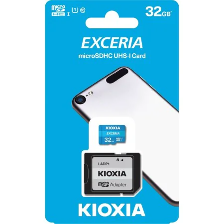 Micro SD Memory Card with Adaptor Kioxia Exceria 32 GB UHS-I Class 10 Blue by Kioxia, Memory cards - Ref: S9122519, Price: 6,...