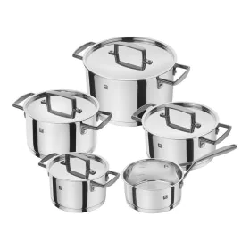 Casserole avec Couvercle Zwilling 71160-005-0 Noir Argenté 5 Pièces Ø 24 cm Ø 20 cm Ø 16 cm 1,5 L 2 L 3 L 6 L 3,5 L (5 Unit d...