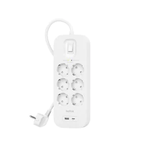 Regleta Enchufes 6 Tomas con Interruptor Belkin Connect SRB002VF2M Blanco (2 m) de Belkin, Regletas - Ref: S9144562, Precio: ...