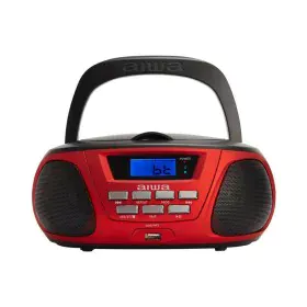 Rádio CD Bluetooth MP3 Aiwa BBTU-300RD Preto Vermelho de Aiwa, Leitores de CD - Ref: S9901171, Preço: 54,33 €, Desconto: %