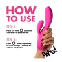 Vibrador Doble Estimulación XR Rosa Silicona de XR, Vibradores dobles - Ref: M0403000, Precio: 28,27 €, Descuento: %