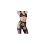 Set di Lingerie Chilirose Azzurro Nero S/M 4 Pezzi di Chilirose, Completi intimi - Rif: M0403975, Prezzo: 22,81 €, Sconto: %