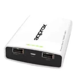 Power Bank approx! APPPB78EVW 7800 mAh 2 x USB Micro USB 5 V 1-2 A Blanco Negro/Blanco de approx!, Cargadores - Ref: M0501227...