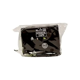 Ruban Laminé pour Etiqueteuses Brother STE-161 Noir Noir/Blanc 36 mm x 3 m de Brother, Étiquettes adhésives et autocollants -...