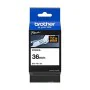 Ruban Laminé pour Etiqueteuses Brother STE-161 Noir Noir/Blanc 36 mm x 3 m de Brother, Étiquettes adhésives et autocollants -...