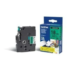 Original Ink Cartridge Brother TZE741 Black Black/Green 18mm by Brother, Adhesive labels and stickers - Ref: M0502781, Price:...