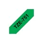 Laminated Tape Brother TZE-751 Black/Green 24 mm by Brother, Adhesive labels and stickers - Ref: M0502782, Price: 20,69 €, Di...