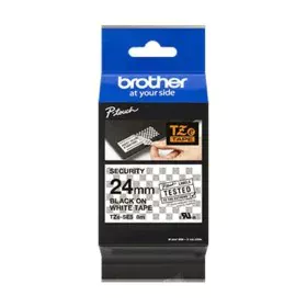 Laminated Tape for Labelling Machines Brother TZE-SE5 Black Black/White 24 mm by Brother, Adhesive labels and stickers - Ref:...