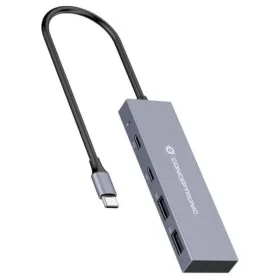 Hub USB Conceptronic HUBBIES13G Cinzento (1 Unidade) de Conceptronic, Hubs USB - Ref: M0505197, Preço: 42,71 €, Desconto: %