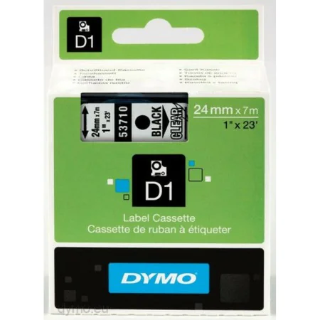 Cinta laminada para máquinas rotuladoras Dymo S0720920 Preto 24 mm de Dymo, Etiquetas adesivas e autocolantes - Ref: M0505482...