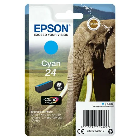 Original Ink Cartridge Epson Cartucho 24 cian Cyan 4,6 ml by Epson, Printer toners and inks - Ref: M0506042, Price: 16,47 €, ...