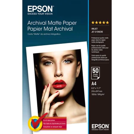 Matte Photographic Paper Epson C13S041342 A4 (1 Unit) by Epson, Printing paper - Ref: M0507658, Price: 23,30 €, Discount: %