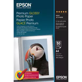 Carta Fotografica Lucida Epson Premium Glossy Photo Paper - A4 - 50 Hojas A4 50 Fogli (1 Unità) di Epson, Carta da stampa - R...