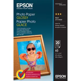 Papier Photo Glacé A3 (20 feuilles) Epson C13S042536 A3 20 Volets (1 Unité) de Epson, Papier d'impression - Réf : M0507674, P...