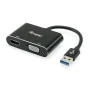 Adaptateur USB vers VGA Equip 133386 Noir de Equip, Adaptateurs DVI-HDMI - Réf : M0508171, Prix : 39,45 €, Remise : %