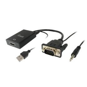 Adaptateur VGA vers HDMI avec Audio Equip 119038 Noir (1 Unité) de Equip, Accessoires pour voitures - Réf : M0508214, Prix : ...