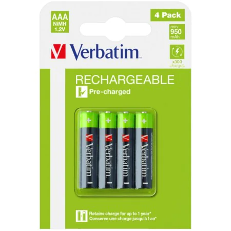 Batteries Verbatim 49514 1,2 V AAA de Verbatim, Piles rechargeables - Réf : M0519723, Prix : 7,20 €, Remise : %