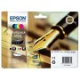 Cartouche d'Encre Compatible Epson T16XL Noir Cyan Magenta Jaune de Epson, Toners et encre pour imprimante - Réf : S0207675, ...