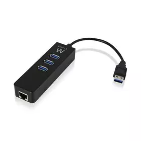 USB Hub Ewent AAOAUS0127 3 x USB 3.1 RJ45 Plug and Play by Ewent, USB hubs - Ref: S0207687, Price: 18,38 €, Discount: %