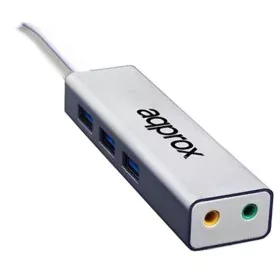 Scheda Audio Esterna approx! APPUSB51HUB USB 3.0 3.5 mm Grigio di approx!, Schede audio esterne - Rif: S0215786, Prezzo: 22,2...