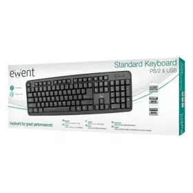 Clavier Ewent EW3109 PS/2 USB Noir de Ewent, Claviers - Réf : S0224813, Prix : 6,98 €, Remise : %