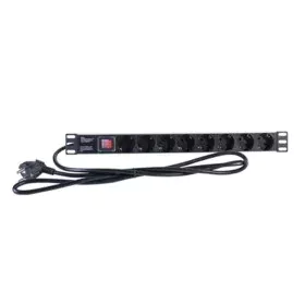 Extensor 19" 8 Tomas Schuko com interruptor 2LAN REG8SCHINT 250V 3500W 2M de 2LAN, Réguas - Ref: S0229460, Preço: 20,69 €, De...