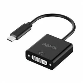 Adaptateur USB C vers DVI approx! APPC51 Noir de approx!, Câbles USB - Réf : S0235362, Prix : 14,69 €, Remise : %