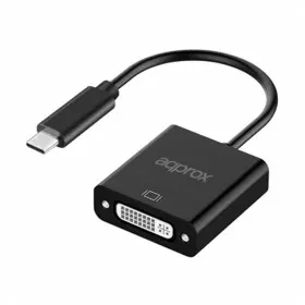 Adaptateur USB C vers DVI approx! APPC51 Noir de approx!, Câbles USB - Réf : S0235362, Prix : 14,07 €, Remise : %