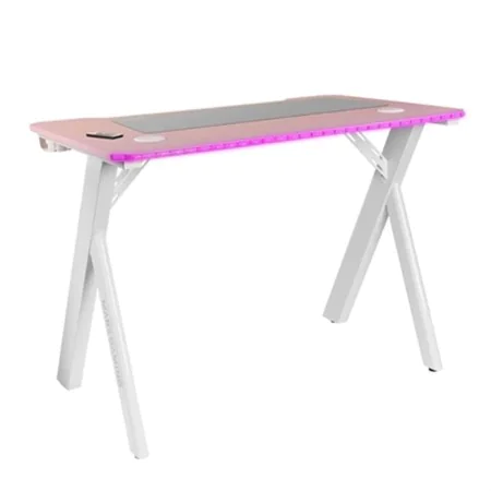 Mesa de Escritorio Mars Gaming MGD100RGBP Blanco Rosa Acero 100 x 60 cm de Mars Gaming, Escritorios y mesas para ordenador - ...