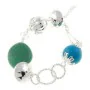 Bracelet Femme Cristian Lay 436210 (23 cm) | Bleu Vert Acier Argenté (23 cm) de Cristian Lay, Bracelets - Réf : S0303247, Pri...