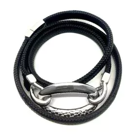 Pulsera Mujer Panarea BR3GN Negro Plata Plateado (52 cm) de Panarea, Pulseras - Ref: S0309835, Precio: 60,78 €, Descuento: %