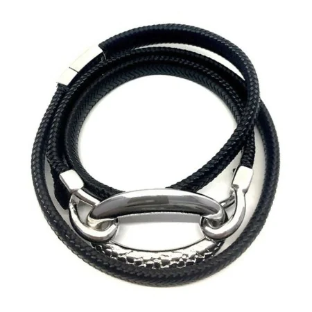 Bracelet Femme Panarea BR3GN Noir Argent Argenté (52 cm) de Panarea, Bracelets - Réf : S0309835, Prix : 61,77 €, Remise : %