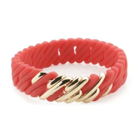 Bracelet Femme TheRubz 02-100-418 Rouge Silicone Acier inoxydable Doré Acier/Silicone (15 mm x 18 cm) de TheRubz, Bracelets -...