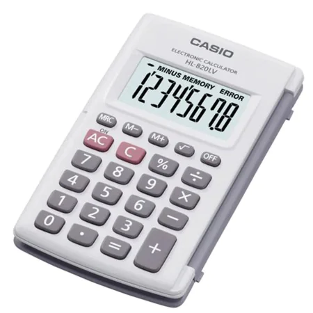 Calculadora Casio HL-820LV-WE Cinzento Resina 10 x 6 cm de Casio, Básicas - Ref: S0363098, Preço: 8,60 €, Desconto: %