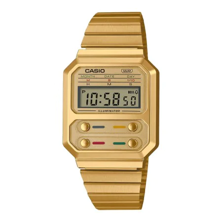 Reloj Unisex Casio A100WEG-9AEF LED (Ø 33 mm) de Casio, Relojes de pulsera - Ref: S0371763, Precio: 52,84 €, Descuento: %