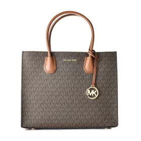 Sac-à-main Femme Michael Kors MERCER Marron 32 x 26 x 13 cm de Michael Kors, Sacs portés épaule - Réf : S0378277, Prix : 250,...