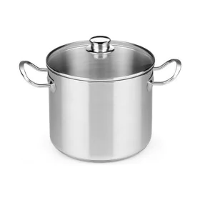 Casserole avec couvercle en verre BRA A343936 10,5 L Acier Acier inoxydable Acier inoxydable 18/10 de BRA, Marmites - Réf : S...