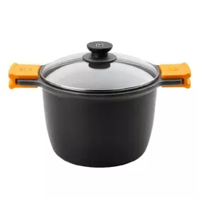 Pot with Glass Lid BRA A273907 Black Metal Aluminium Toughened aluminium Cast aluminium (1 Unit) by BRA, Stockpots - Ref: S04...