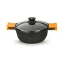 Casserole with glass lid BRA A270332 8,3 L Ø 32 cm Black Metal Aluminium Cast aluminium by BRA, Casserole pans - Ref: S042421...