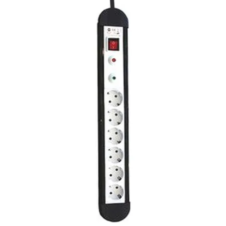 Power Socket - 6 Sockets with Switch Silver Electronics 49646 3680W Black by Silver Electronics, Surge Protectors - Ref: S042...