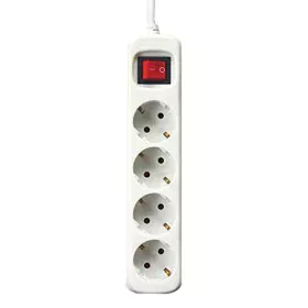 Multipresa con 4 Prese con Interruttore Silver Electronics Bianco di Silver Electronics, Multiprese - Rif: S0424973, Prezzo: ...