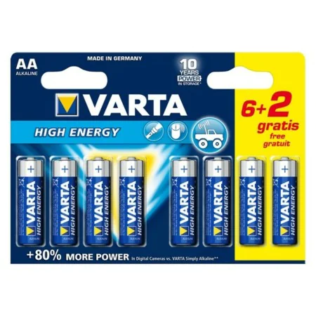 Batteria Alcalina Varta LR6 AA 1,5V High Energy (8 pcs) di Varta, Pile monouso - Rif: S0427559, Prezzo: 6,09 €, Sconto: %