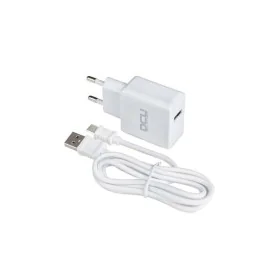 Wandladegerät + USB A zu USB-C-Kabel DCU 66826 Weiß (1 m) von DCU Tecnologic, Ladegeräte - Ref: S0429097, Preis: 13,85 €, Rab...