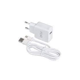 Caricabatterie da Parete + Cavo USB A con USB C DCU 66826 Bianco (1 m) di DCU Tecnologic, Caricabatterie - Rif: S0429097, Pre...