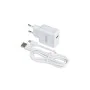 Cargador de Pared + Cable USB A a USB C DCU 66826 Blanco (1 m) de DCU Tecnologic, Cargadores - Ref: S0429097, Precio: 13,30 €...